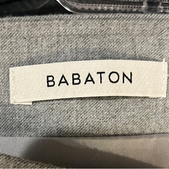 Aritzia Babaton Gray Midi Pencil Skirt with Asymmetrical Slit size 4 - Picture 2 of 12